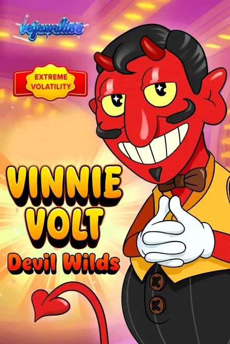 Tampilan visual slot Vinnie Volt: Devil Wilds dengan tema kartun retro